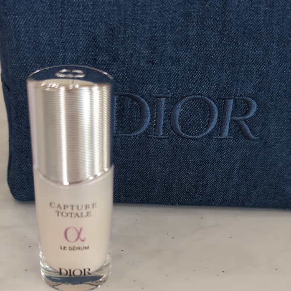 Dior Blue Cosmetic Bag with Skincare Set - Picture 6 of 8